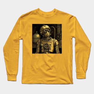 Gold Robot is Ready to Complain Long Sleeve T-Shirt